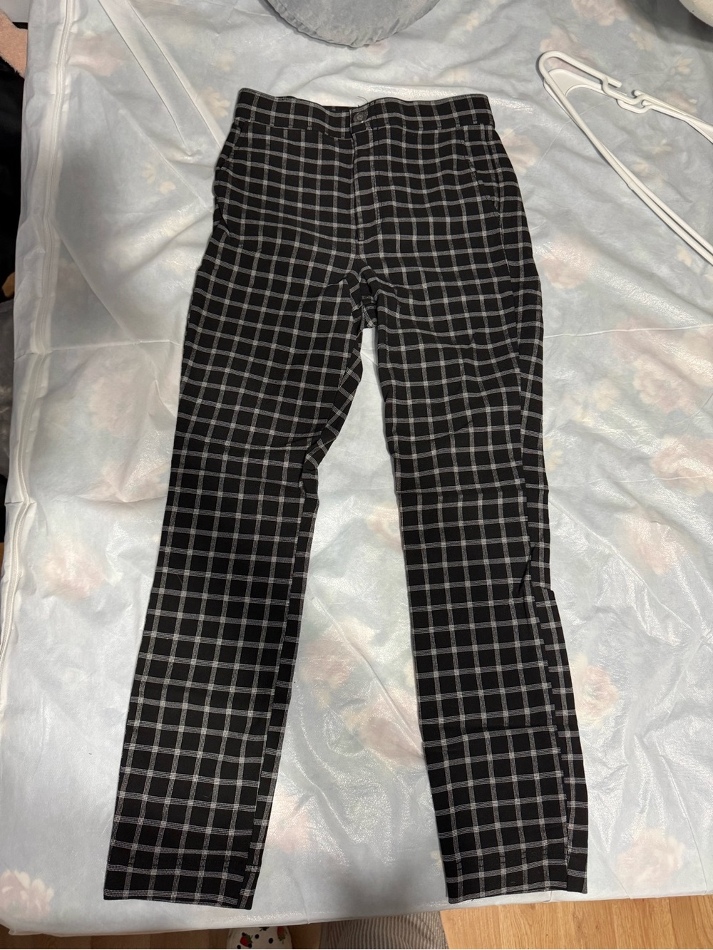 Hollister Black Plaid Chinos